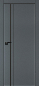Товар Межкомнатная дверь П-20 кромка АБС черная c 4-х ст. Графит матовый
